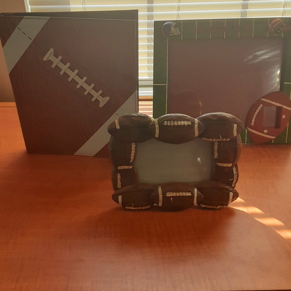 Russ Berrie & Co Football Frame & Scrapbook Bundle